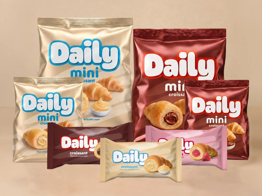 The Daily croissant range in mini and single packs