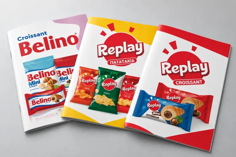 Printed Belino and Replay product catalogues